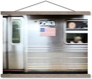 Subway in New York moving